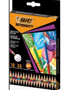 LAPIZ BIC INENSITY BICOLOR HEXAGONAL X18 COLORES 505407