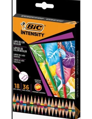 LAPIZ BIC INENSITY BICOLOR HEXAGONAL X18 COLORES 505407