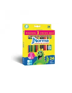 LAPIZ NORMA LARGO CIRCULAR X 24 COLOR 584204