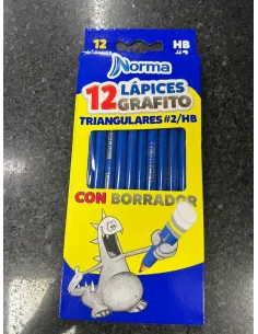LAPIZ NORMA 2HB TRIANG  X 12 C/BORRADOR [552582]