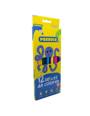 LAPIZ PASSOLA TRIANG LARGO X 12 COL 3.0MM