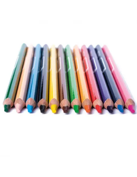 LAPIZ ARTESCO TRIANG LARGO X 12 COL SUPER PUNTA 4MM C/PROM