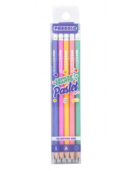 LAPIZ PASSOLA TRIANG 2B CUERPO PASTEL X 10UNDS