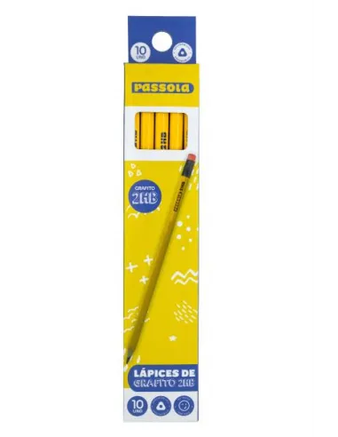 LAPIZ PASSOLA TRIANG 2HB C/BOR X 10UND