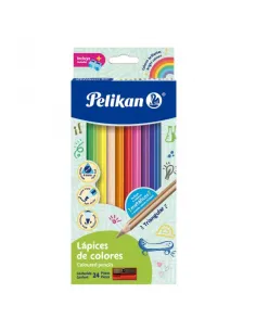 LAPIZ PELIKAN TRIANG. LARGO X 24 COL