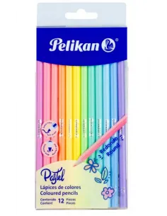 LAPIZ PELIKAN LARGO X 12 COL PASTEL (3.3MM)