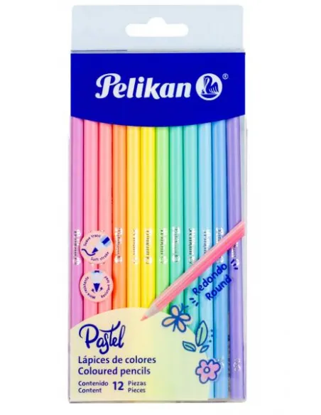 LAPIZ PELIKAN LARGO X 12 COL PASTEL (3.3MM)