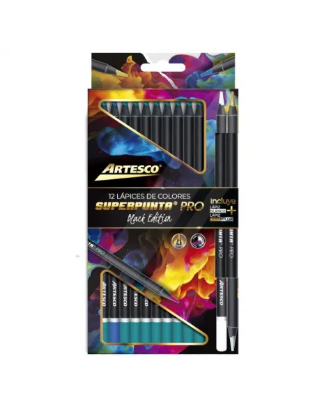 LAPIZ ARTESCO SUPERPUNTA PRO BLACK EDITION 15COL  4MM