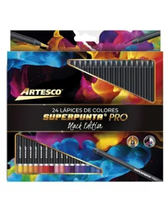 LAPIZ ARTESCO SUPERPUNTA PRO BLACK EDITION 24COL. 4MM