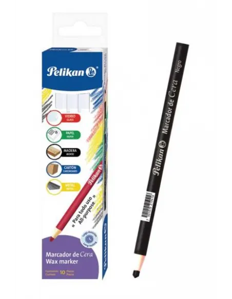 LAPIZ PELIKAN MARCATODO NEGRO PTA. CERA