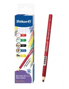 LAPIZ PELIKAN MARCATODO ROJO PTA. CERA