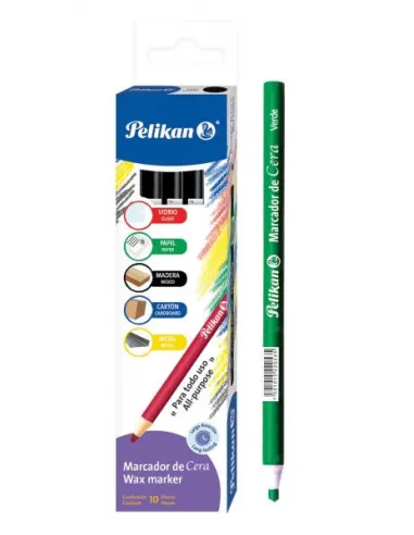 LAPIZ PELIKAN MARCATODO VERDE PTA. CERA