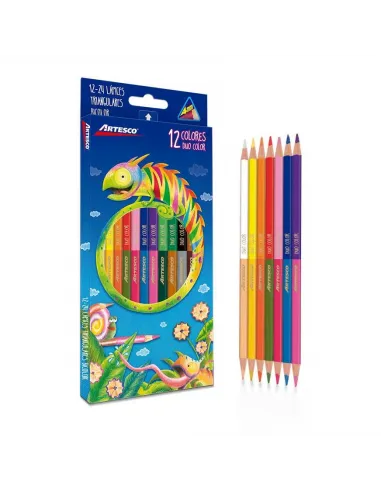 LAPIZ ARTESCO TRIANG DOBLE COLOR X 12 COLORES 9677 4MM