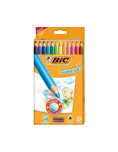 LAPIZ BIC EVOLUTION SUPER SOFT X 12 COLORES GRATIS SACAP