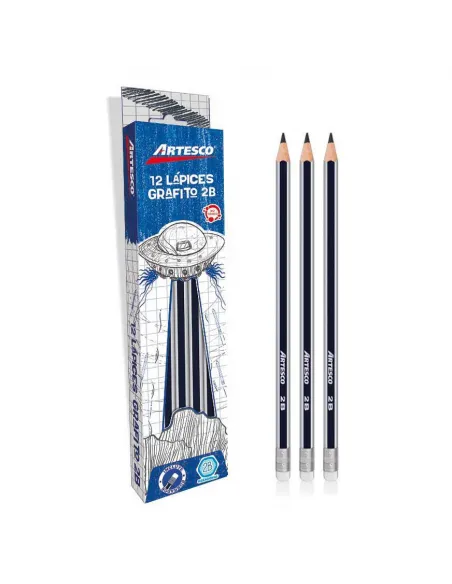 LAPIZ ARTESCO HEXAGONAL  2B C/BORRADOR (UND)