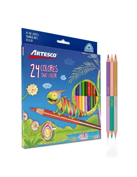 LAPIZ ARTESCO TRIANG DOBLE COLOR 24/48 COLORES 4MM