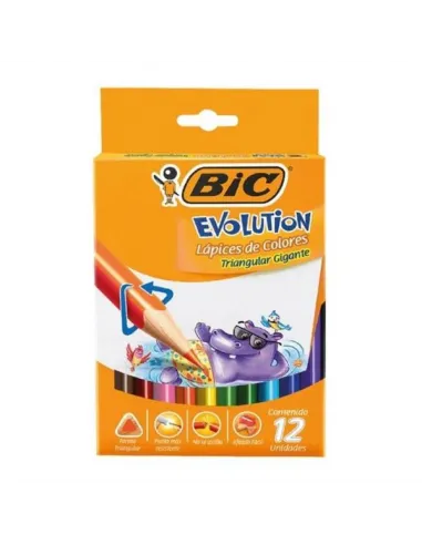 LAPIZ BIC COLORING TRIANG JUMBO X 12 COL HIPPO