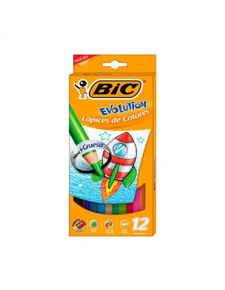 LAPIZ BIC EVOLUTION 4.0MM X12 COLORES