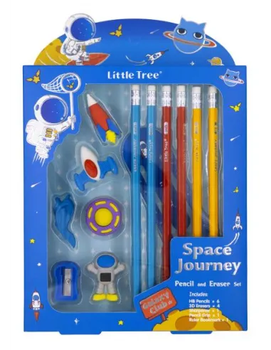 LAPICES LITTLE TREE SPACE HB C/BORRADOR SACAPUNTA REGLA GP8020-E