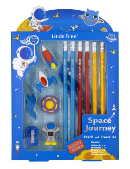 LAPICES LITTLE TREE SPACE HB C/BORRADOR SACAPUNTA REGLA GP8020-E