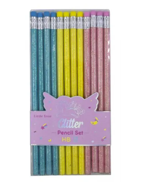 LAPICES LITTLE TREE GLITTERING C/BORRADOR X12 QA111229-E