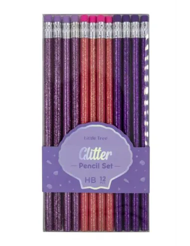 LAPICES LITTLE TREE GLITTERING C/BORRADOR X12 QA111229-E