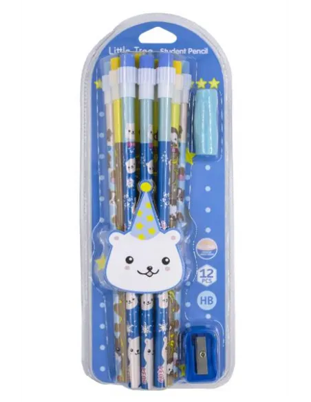 LAPICES LITTLE TREE CUTE ANIMAL HB C/BORRADOR SACAPUNTA MA121203-E