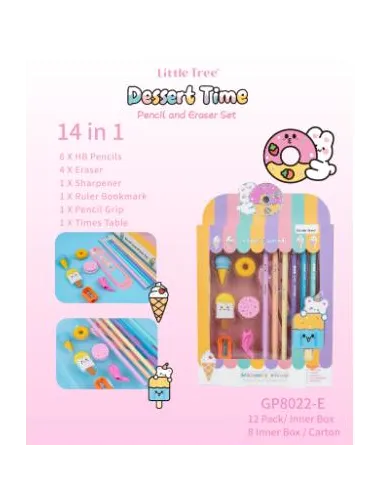 LAPICES LITTLE TREE DULCES C/BORRADOR SACAPUNTA REGLA GP8022-E