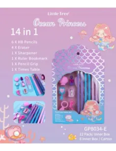 LAPICES LITTLE TREE SIRENAS C/BORRADOR SACAPUNTA REGLA GP8034-E
