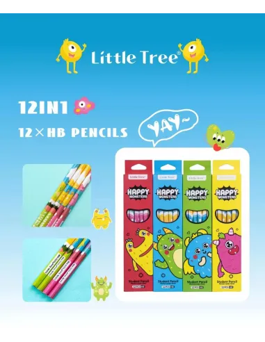 LAPICES LITTLE TREE MONTERS HB X12 UND MG111255-E