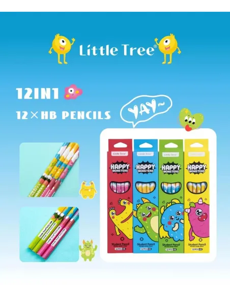 LAPICES LITTLE TREE MONTERS HB X12 UND MG111255-E