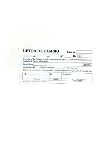 LETRA DE CAMBIO 21DO4020