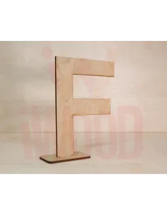 LETRA MADERA S/PINTAR 15X15X0.3CM MODELO LETRA F