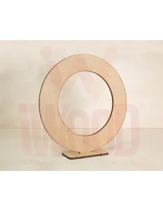 LETRA MADERA S/PINTAR 15X15X0.3CM MODELO LETRA O