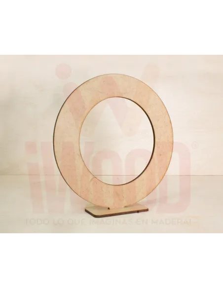 LETRA MADERA S/PINTAR 15X15X0.3CM MODELO LETRA O