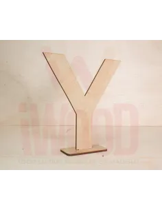 LETRA MADERA S/PINTAR 15X15X0.3CM MODELO LETRA Y