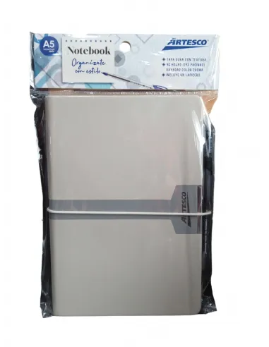 LIBRETA ARTESCO NB PASTEL GRIS 96H 80GR  LAPICERO