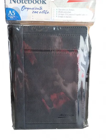 LIBRETA ARTESCO NB WALLET NEGRO 96H 80GR  LAPICERO