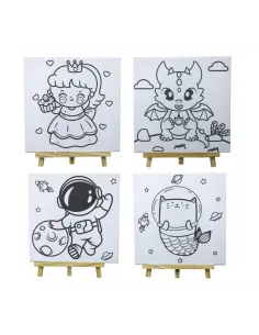 LIENZO PASSOLA C/DISEÑO Y CABALLETE 25X25 CM