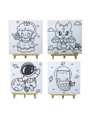 LIENZO PASSOLA C/DISEÑO Y CABALLETE 25X25 CM