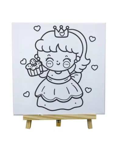 LIENZO PASSOLA C/DISEÑO Y CABALLETE 25X25 CM