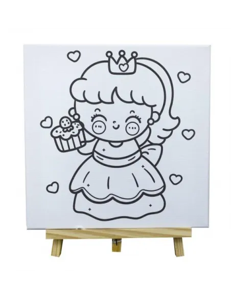 LIENZO PASSOLA C/DISEÑO Y CABALLETE 25X25 CM