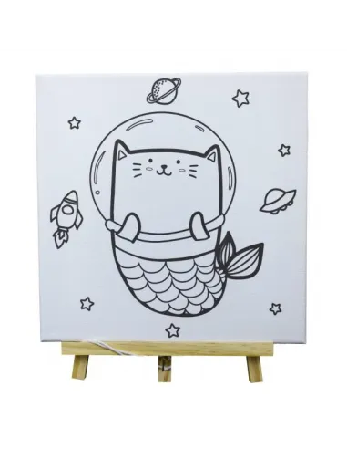 LIENZO PASSOLA C/DISEÑO Y CABALLETE 25X25 CM