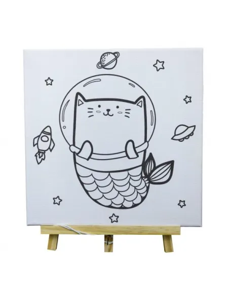 LIENZO PASSOLA C/DISEÑO Y CABALLETE 25X25 CM