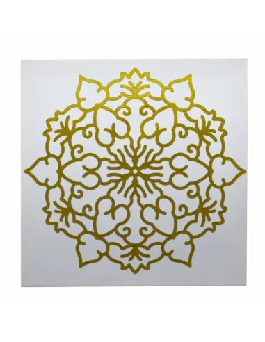 LIENZO PASSOLA C/DISEÑO DORADO 30X30 CM