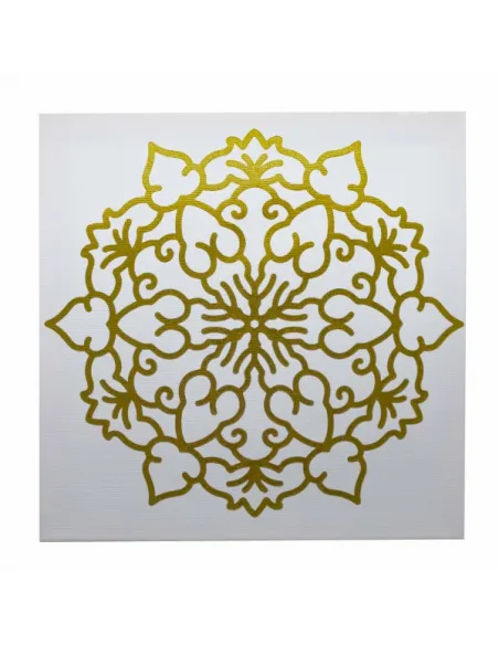 LIENZO PASSOLA C/DISEÑO DORADO 30X30 CM