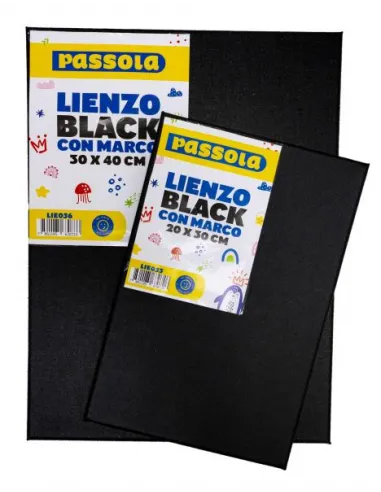 LIENZO PASSOLA BLACK C/MARCO 20X30 CM