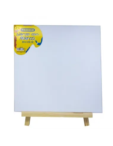 LIENZO PASSOLA C/MARCO 25X25CM Y CABALLETE