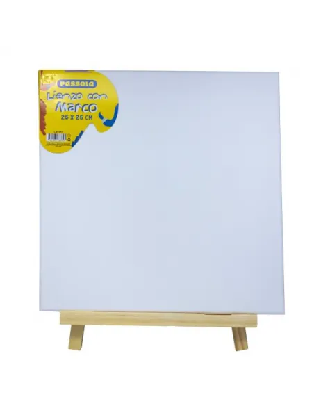 LIENZO PASSOLA C/MARCO 25X25CM Y CABALLETE