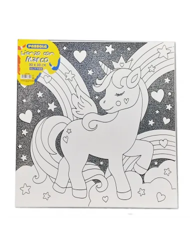 LIENZO PASSOLA GLITTER C/MARCO 30X30CM